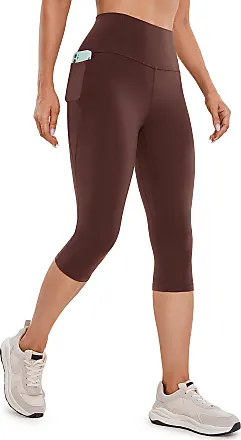 Buy CRZ YOGA Women's Butterluxe Knee Length Capri Leggings 13 Inches - High  Waisted Workout Yoga Long Biker Shorts with Pockets, Black, X-Large at