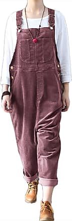 Suncolour Womens Daisy Stretched Overalls Ladies Loose Baggy Adjustable Dungarees Casual Pants 