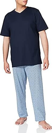 Schiesser 157010 Schlafanzug Pyjama blau gestreift Seidensticker 