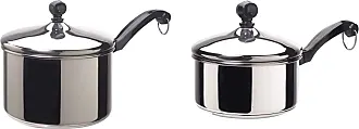 Farberware Classic Stainless Steel Sauce Pan/Saucepan with Lid, 1 Quart,  Silver,50000,11.2D x 6.3W x 4.4H