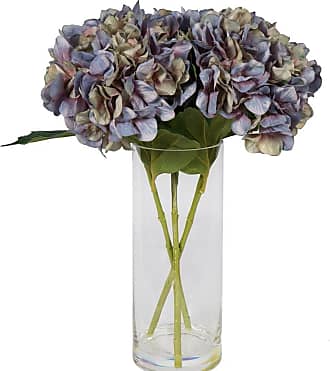 Featuring Realistic Flowers Made of a Durable Polyester and polyethlene Blend Set in Acrylic Water Vickerman 23 Artificial Pink Zinnia Bouquet in 16 Glass Vase Recommended for Indoor Use.