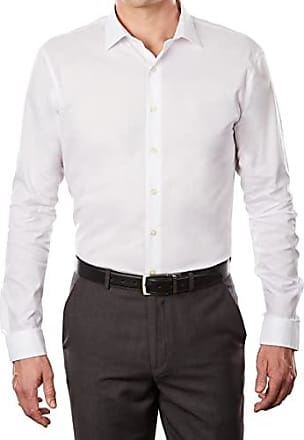Kenneth Cole Kenneth Cole Unlisted Mens Dress Shirt Slim Fit Solid, White, 14-14.5 Neck 32-33 Sleeve