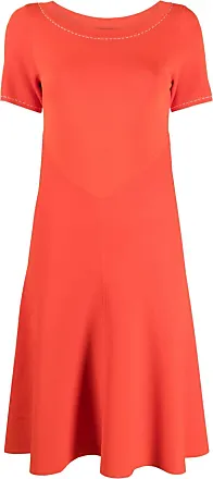 Paule Ka short-sleeve zip-fastening dress - Orange