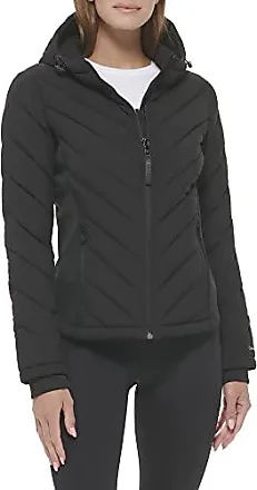 Calvin Klein Performance Women's Hooded Jacket with Side Snaps, Trans CAMO  Black, XX-Large at  Women's Clothing store