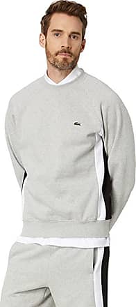 Lacoste Men's Long Sleeve Varsity Graphic Crewneck Sweatshirt, Silver  Chine, M : : Fashion