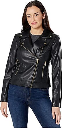 calvin klein leather jacket with fur