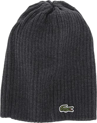 lacoste ribbed beanie