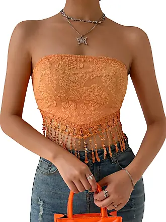 MakeMeChic Women's Lace Bustier Corset Top Spaghetti Strap Criss Cross Cami  Crop Top : : Clothing, Shoes & Accessories