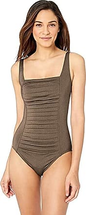 Calvin Klein Women's Pleated One Piece Swimsuit, Bronze, 8 : :  Clothing, Shoes & Accessories