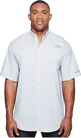 Columbia Fishing Lure Print Short Sleeve Oxford Button Up Shirt Mens XL