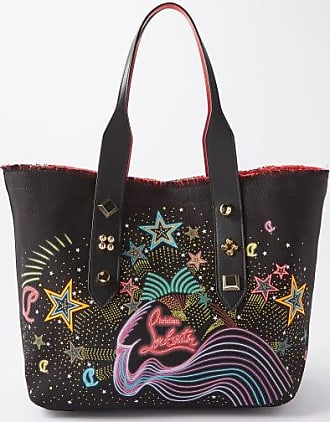 Christian Louboutin Cabata Studded Leather Tote Black/ Multi