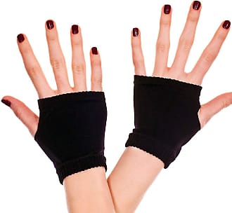 Opaque Fingerless Gloves With Jester Diamond Print Black Red White Adult Women's 