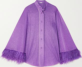 Damen Bekleidung Oberteile Hemden Oséree Lumière Hemd Aus Stretch-lurex® Mit Federn in Lila 