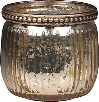 Leuchter Rustic Teelichthalter Windlicht Glas champagner/kupfer Ø 8,5 cm