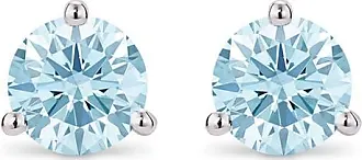 Lightbox Round Lab Grown Diamond Solitaire Drop Earrings in 4.0ctw White Gold
