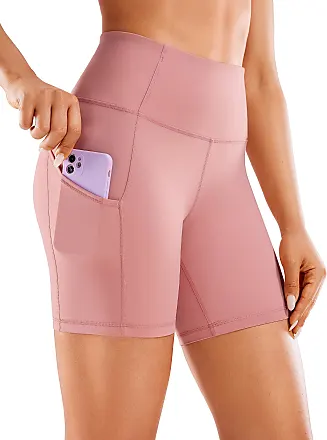 CRZ YOGA Womens Butterluxe Crossover Cycling Shorts 5 Inches - V