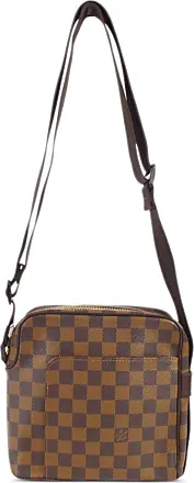 Pre-owned Louis Vuitton 2005 Damier Ebene Olav Pm In Brown