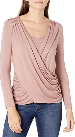 Everly Grey Womens Reina Striped Maternity and Nursing Cowl Neck Ribbed Sweater 