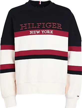 Tommy Hilfiger Women's Color Block Long Sleeve Jewel Neck Sweater