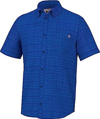Huk Fishing Shirts For Men Men's Summer Cotton Linen Solid Color