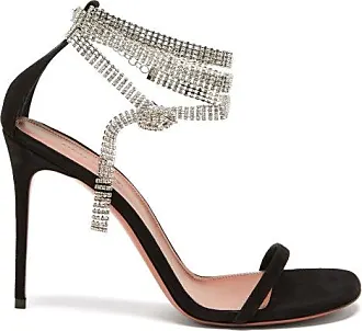 Jewelled Heeled Court Shoes - Black Metallic