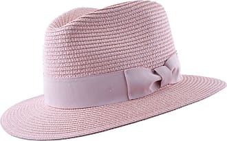 MAZ Unisex Paper Straw Crushable Foldable Summer Trilby HAT with Band and Removable Feather and Adjustable Sweatband in 6 Colours