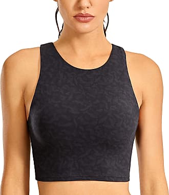 Workout Crop Tops for Women Tie Back Cropped Athletic Tank Tops High Neck Sleeveless Yoga Shirts 
