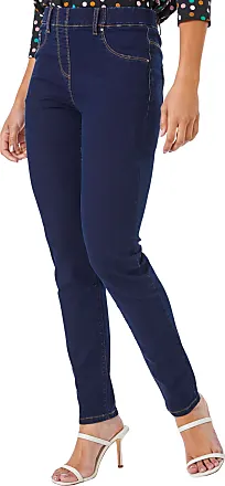 SotRong High Waisted Jeans Women Pull On Stretchy Jeggings Elasticated  Waist Denim Leggings Ladies Skinny Tapered Leg Trousers
