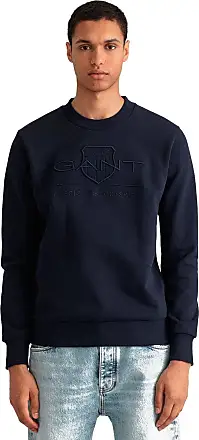 GANT Men's Micro Cotton Texture Crew Neck Sweater Evening