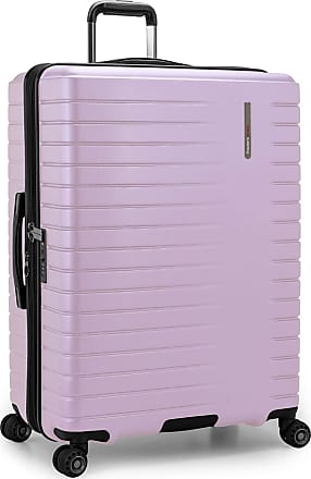 Reise Koffer Set Hartschalenkoffer Trolley Beautycase Retro Waves Purple 