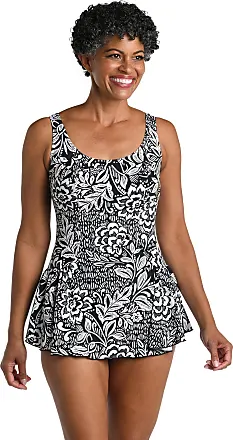 Maxine Of Hollywood Women's Standard Shirred Front Surplice One Piece  Swimsuit, Multi//Feathers & Flair, 6 at  Women's Clothing store