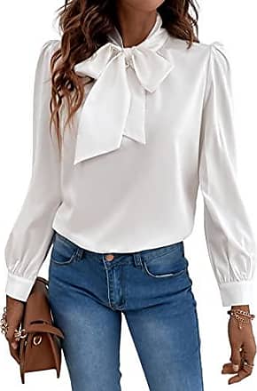 DAMEN Hemden & T-Shirts Bluse Chiffon Rabatt 68 % Weiß/Braun/Schwarz S Cortefiel Bluse 