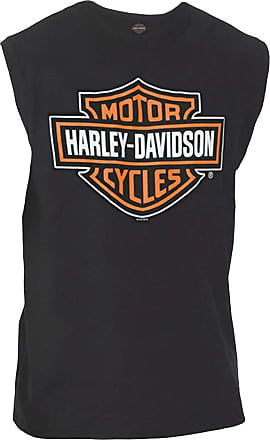 Kaivi New Personalized Harley Davidson Fashion Sleeveless T Shirts for Mens Black 