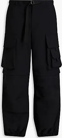 Wool Twill Cargo Pants - Black