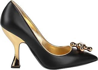 Moschino 125mm leather slingback pumps - Black