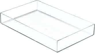 iDesign Bathroom Medicine Drawer Organizer Storage Caddy, 12 x 3 x 2.5,  Clear 