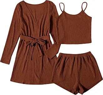 SOLY HUX Women's Button Front Ribbed Knit Tank Top and Shorts Pajama Set  Sleepwear Lounge Sets
