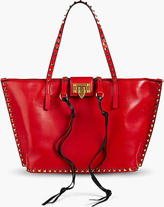 Valentino Garavani, Rockstud Small Textured-leather Shoulder Bag, Pink, One size