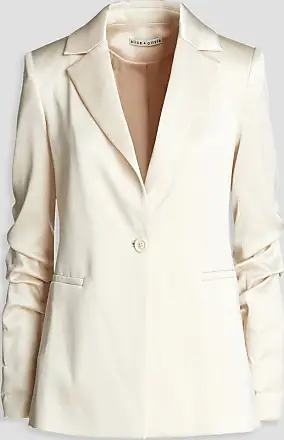 NISSA pleated single-breasted blazer - White