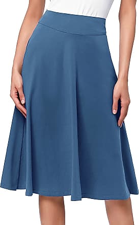 Burberry Penelope Wool & Silk Skirt in Blue Womens Clothing Skirts Knee-length skirts 