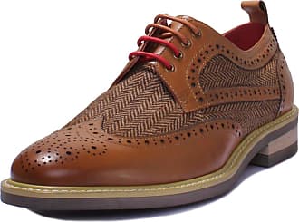 Justin Reece Ladies Womens Perforated Leather Oxford Shoes 8 UK, Brown