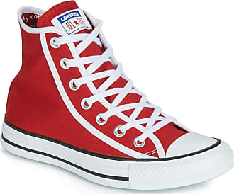 red converse trainers
