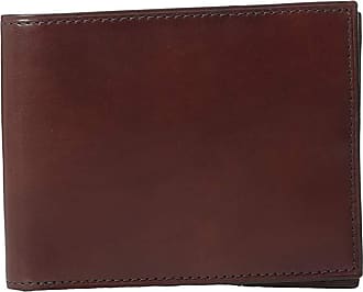 Bosca Croc Embossed Leather Small Bifold Wallet