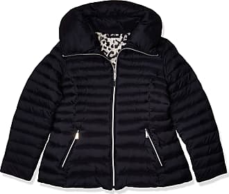UUYUK-Women Winter Warm Funnel Neck Zip-Up Quilted Down Jackets Coat 