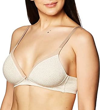 Warner's Womens Invisible Bliss Cotton Wirefree with Lift, Natural Cheetah, 34B