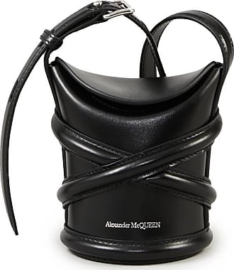 Damen Taschen Schultertaschen Alexander McQueen Umhängetasche Aus Geprägtem Leder in Schwarz 
