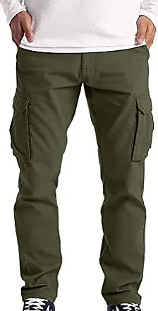 Pantalon droit homme rayé Pantalon chaud nouveau style pour l'automne et  l'hiver Kaki foncé