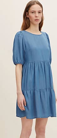 Mode Kleider Volantkleider klaus G Volantkleid blau Elegant 