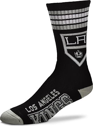 Las Vegas Raiders for Bare Feet Youth 4-Stripe Deuce Quarter-Length Socks