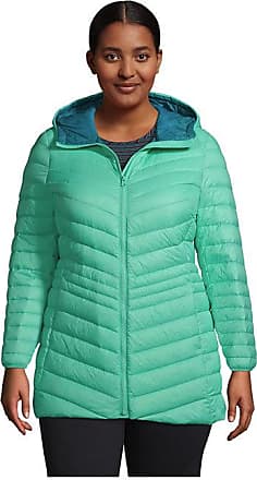 Lands\u2019 End Quilted Jacket turquoise quilting pattern casual look Fashion Jackets Quilted Jackets Lands’ End 